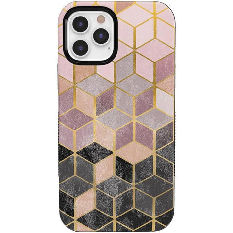 Stepping Up | Geo Rose Gold Marble Case