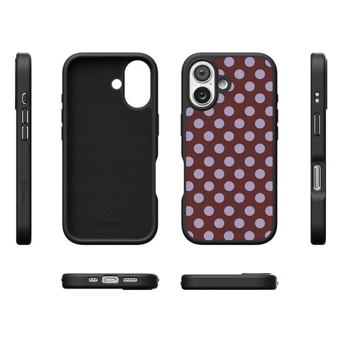 Spotted in SoHo | Burgundy Polka Dot Case