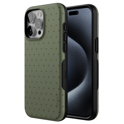 On the Dot | Olive Green Polka Dot Case