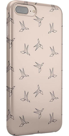 Paper Crane Origami | Beige Pattern