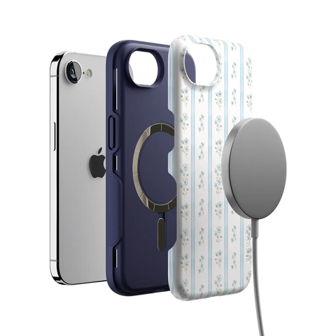 Cottage Stripe | Blue Floral Case