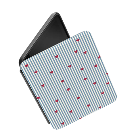 Love Lines | Blue Stripes Kindle Case