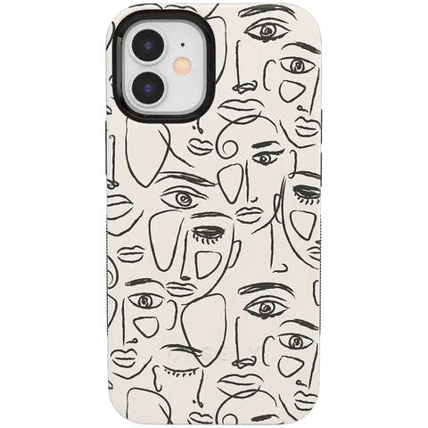 We're All Human | Minimal Face Art Case