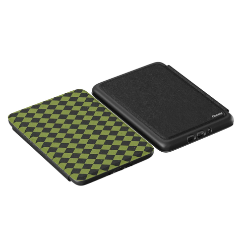 Wicked Hex | Green Checkered Kindle Case