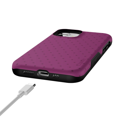 On the Dot | Plum Polka Dot Case
