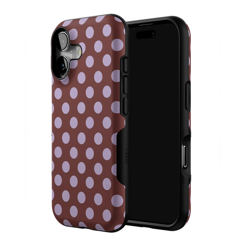 Spotted in SoHo | Burgundy Polka Dot Case