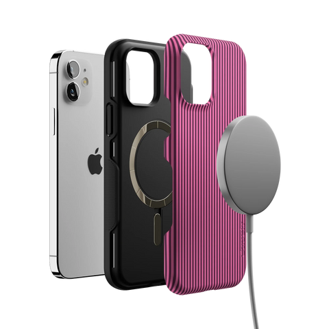 Stripes and the City | Pink & Purple Pinstripe Case