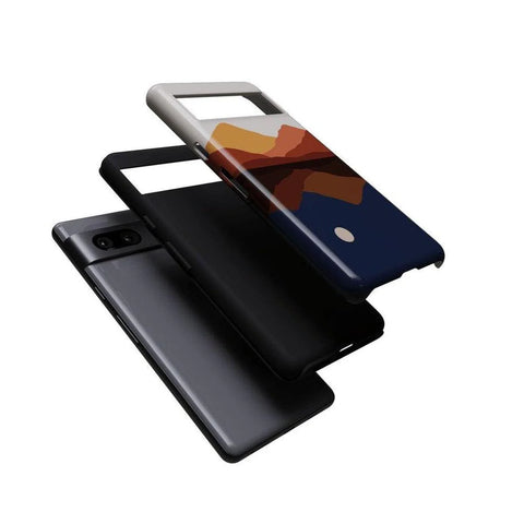 Opposites Attract | Day & Night Colorblock Mountains Google Pixel Case