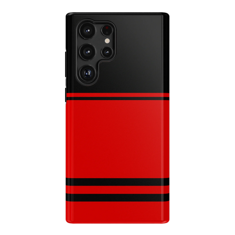Storm Warning | Black & Red Stripes Case