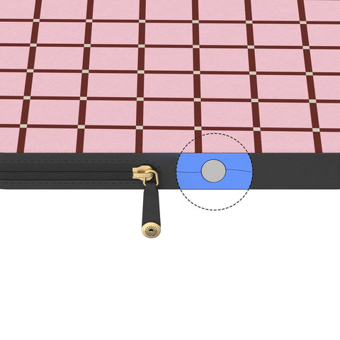Uptown Gridlock | Pink Checkerboard Laptop Case