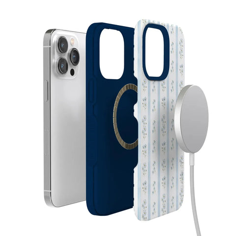Cottage Stripe | Blue Floral Case
