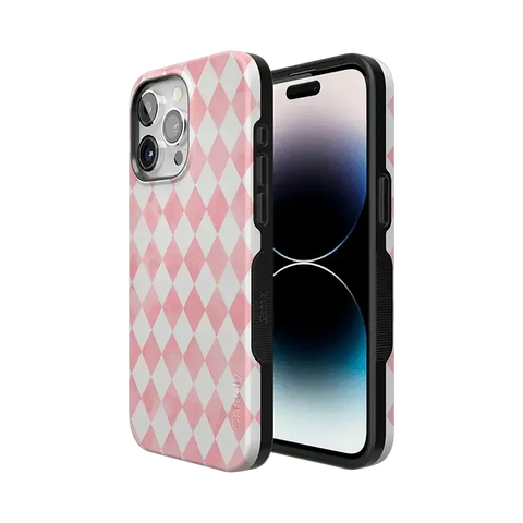 Queen of Diamonds | Pink Watercolor Case