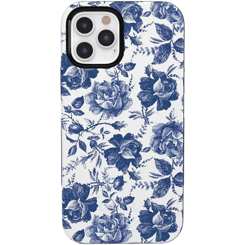 Rose to Fame | Blue & White Rose Floral Case
