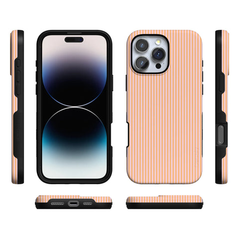 Stripes and the City | Orange & Pink Pinstripe Case