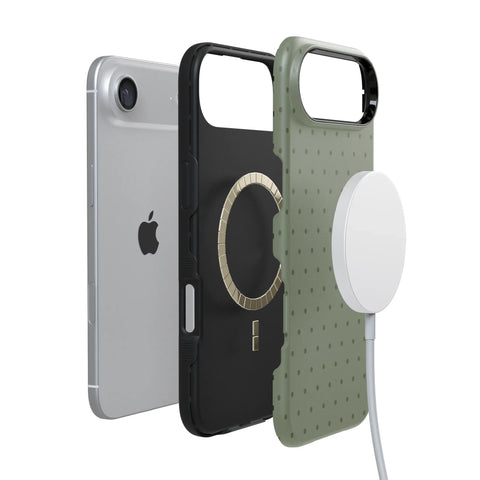 On the Dot | Olive Green Polka Dot Case