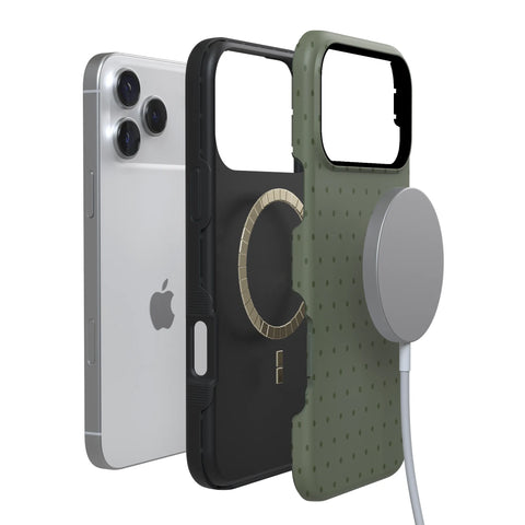 On the Dot | Olive Green Polka Dot Case