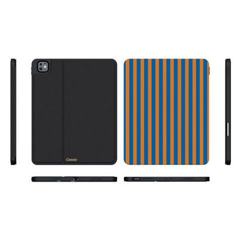 Go New York | Blue & Orange Stripes iPad Case