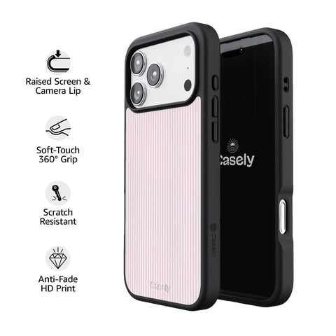 Stripes and the City | Light Pink Pinstripe Case
