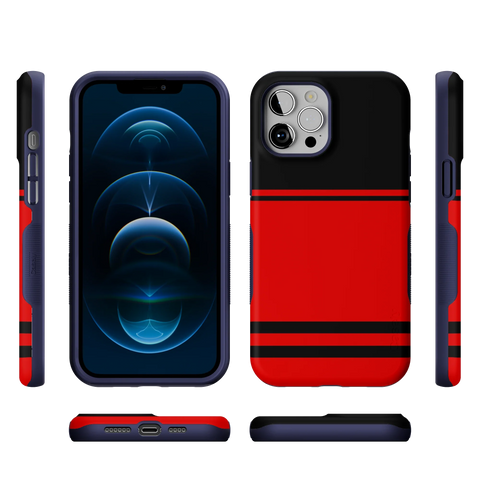 Storm Warning | Black & Red Stripes Case