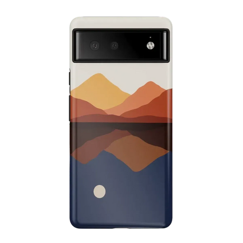 Opposites Attract | Day & Night Colorblock Mountains Google Pixel Case