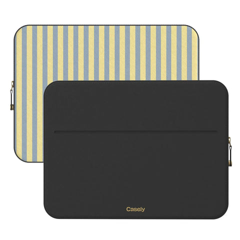 Coastline Stripes | Blue & Yellow Laptop Case