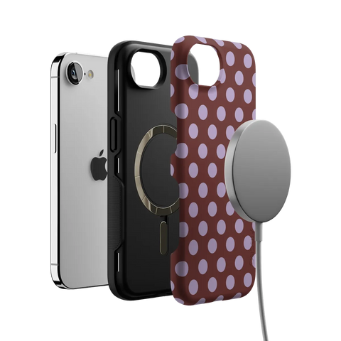 Spotted in SoHo | Burgundy Polka Dot Case