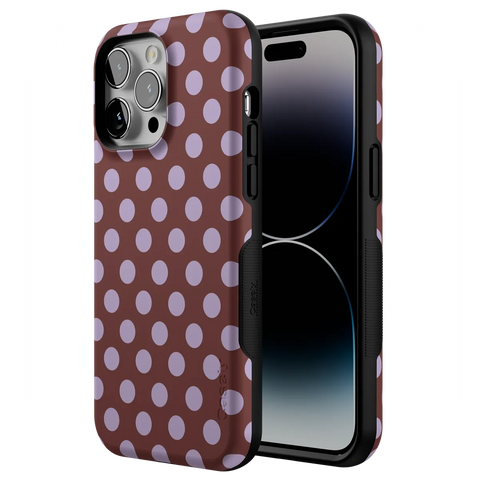 Spotted in SoHo | Burgundy Polka Dot Case