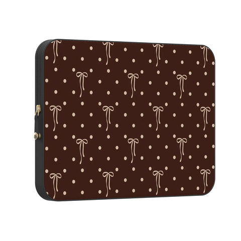 Teddy Bows | Brown Polka Dot Laptop Case