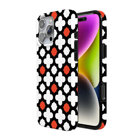 Red Lattice Tile | High Contrast Design Case