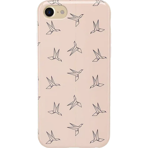Paper Crane Origami | Beige Pattern