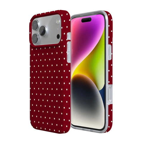 On the Dot | Maroon Polka Dot Case
