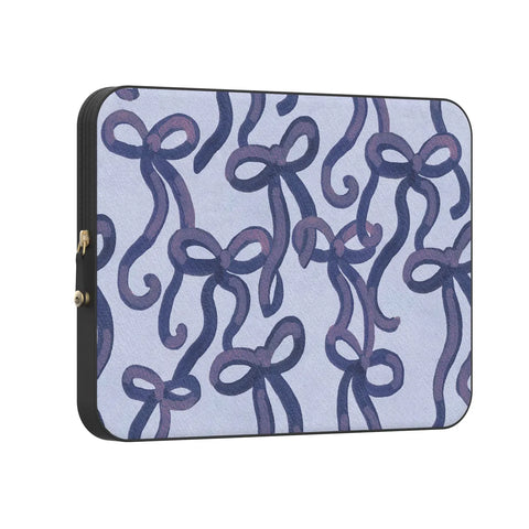 Love Me Knot | Blue Bow Laptop Case