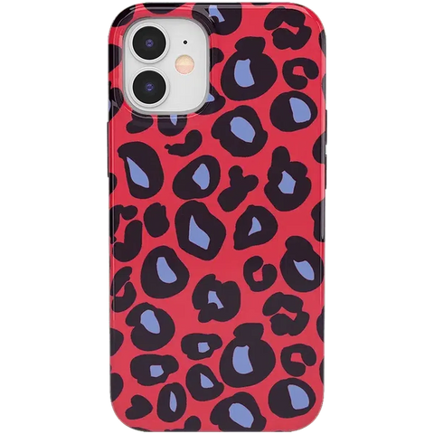 Into the Wild | Red & Blue Leopard Print Case