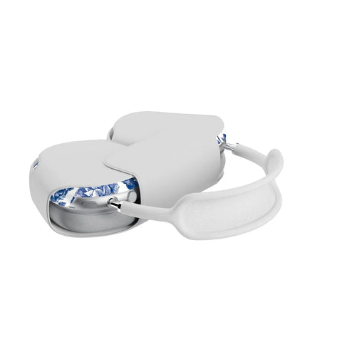 Rose to Fame | Blue & White Rose Floral AirPods Max Case
