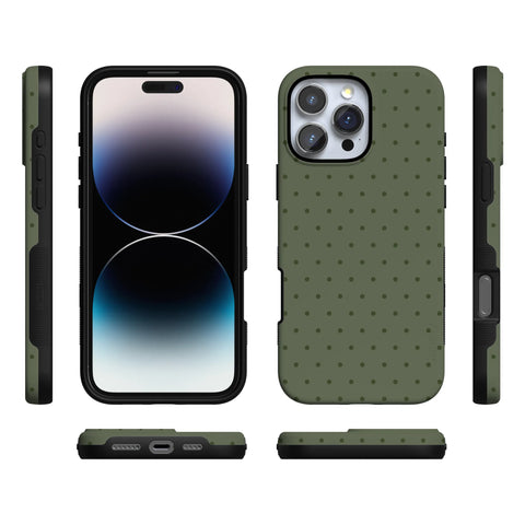 On the Dot | Olive Green Polka Dot Case