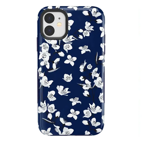 Floral Forest | Navy Cherry Blossom Floral Case