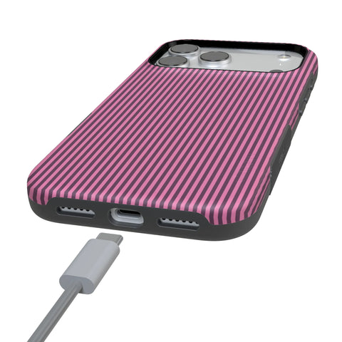 Stripes and the City | Pink & Purple Pinstripe Case