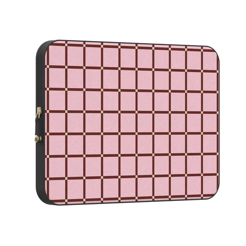Uptown Gridlock | Pink Checkerboard Laptop Case