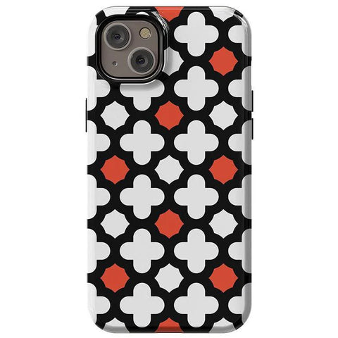 Red Lattice Tile | High Contrast Design Case