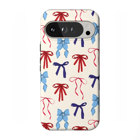 American Girlie | Red White & Blue Bows Case