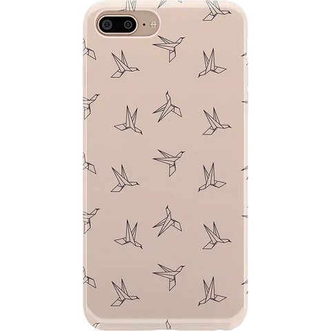 Paper Crane Origami | Beige Pattern
