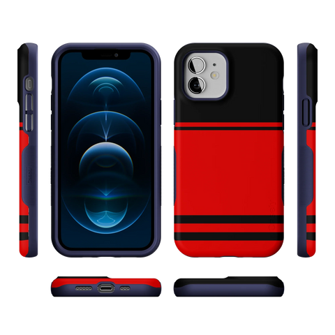 Storm Warning | Black & Red Stripes Case