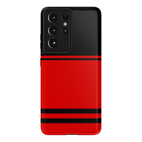 Storm Warning | Black & Red Stripes Case