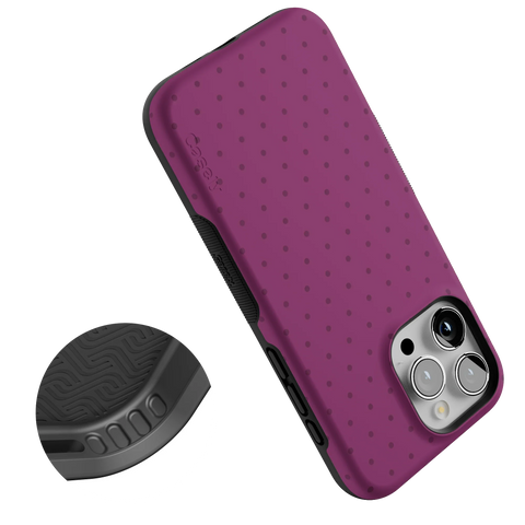On the Dot | Plum Polka Dot Case