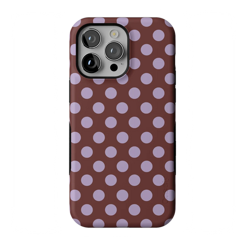Spotted in SoHo | Burgundy Polka Dot Case