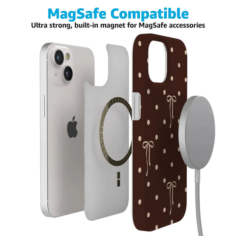 Teddy Bows | Brown Polka Dot Case