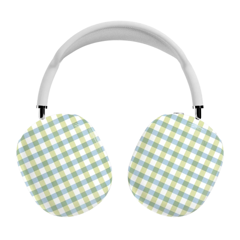 Pastel Picnic | Blue & Green Gingham AirPods Max Case