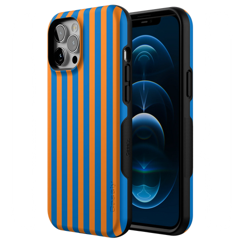 Go New York | Blue & Orange Stripes Case