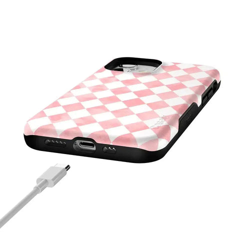 Queen of Diamonds | Pink Watercolor Case
