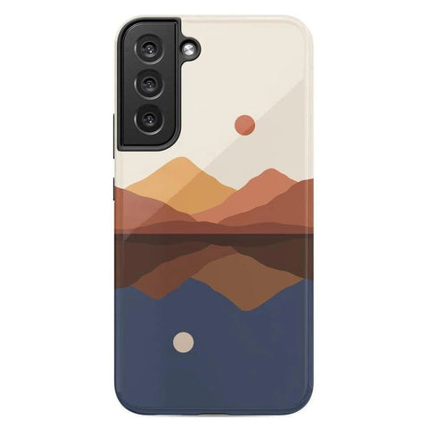 Opposites Attract | Day & Night Colorblock Mountains Samsung Case
